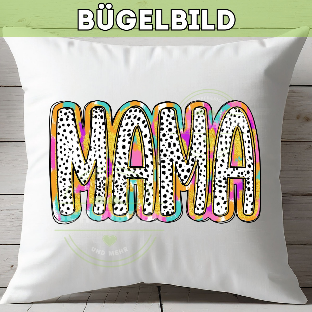 Bügelbild Muttertag - Retro Mama